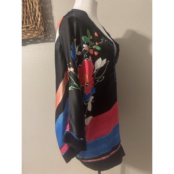 Bebe Dress S Small SILK Kimono Dolman Sleeve Resort Cruise Party SUMMER - Picture 6 of 14